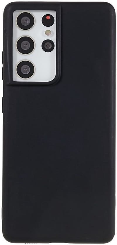 Dun TPU Hoesje Zwart Geschikt voor Samsung Galaxy S21 Ultra | Back Cover Matte Zwart | Flexibel | Lichtgewicht | Ultra Dun
