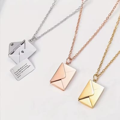 [Gepersonaliseerd] Gepersonaliseerde ketting, een dame met een gepersonaliseerde envelop, verjaardag, jubileum, kerst, Valentijnsdag cadeaus voor moeder, vrouw en vriendin