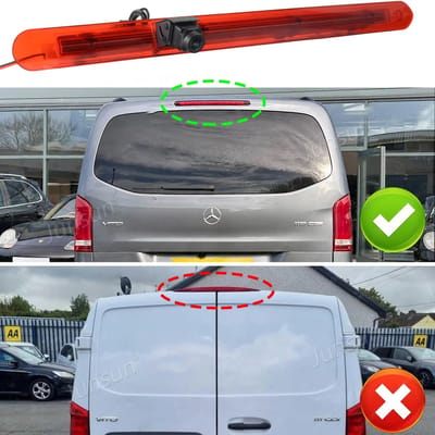 Junsun 140° 4K-scherm Achteruitrijcamera geschikt voor Mecedes Benz W447 2014-2020 - Achterlicht met achteruitrijcamera, inclusief remlicht