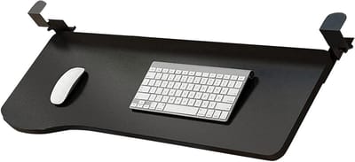 Toetsenbordlade Onder Bureau - Uittrekbaar Plateau - Ergonomische Werkplek - Klembevestiging Zonder Boren - Tot 6cm Dikte - Zwart