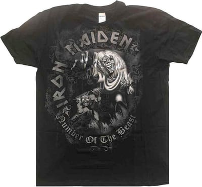 Iron Maiden - Number Of The Beast Kinder T-shirt - Kids tm 6 jaar - Zwart