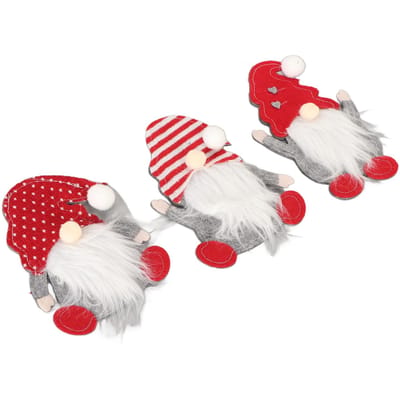 3 pièces Sac à couverts Père Noël Nain Nain sans visage Housse pour couteau et fourchette pour décoration Nouvel An