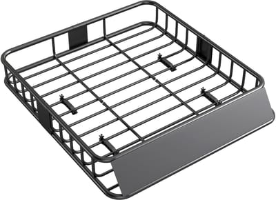 HOMCOM Dakdrager universeel tot 90,7 kg - Autodakdrager - Dakkoffer - Dakmand - Bagagedrager auto - Staal - Zwart