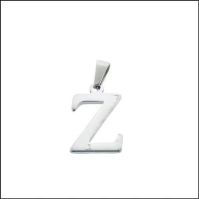 Aramat Jewels | Hangers | RVS Initiaal Hanger Letter Zilverkleur - Gepersonaliseerde Bedel | Z | |17mm | Staal | Volwassenen | Verkleurd niet