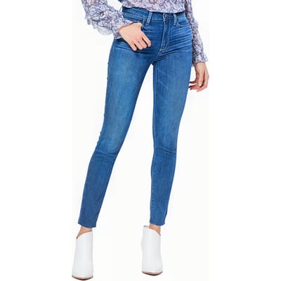 PAIGE Hoxton Ankle Raw Hem Alyeska Maat: W24 | Slim Jeans Outlet | Dames | Blauw
