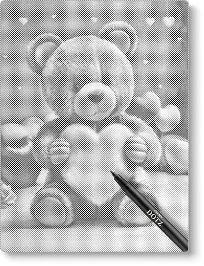 Teddybeer | Dot painting | 30x40cm | Dot painting | Oh My Dotz | Dots stippen | Diamond painting & Schilderen op nummer alternatief | Happy hobby