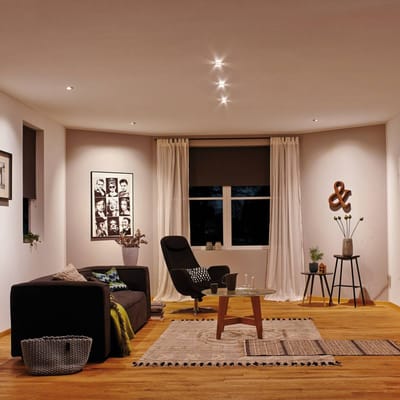 LED-module inbouwlamp Smart Home Zigbee 3.0 Warm wit Coin Set van 1 rond 51 mm Coin 6W 470lm 230V dimbaar 2700K Satijn