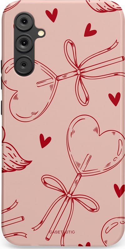Casetastic Hoesje Geschikt voor Samsung A34 (5G) - Stijlvolle Beschermende Duo-layer Case - Zoete strikjes