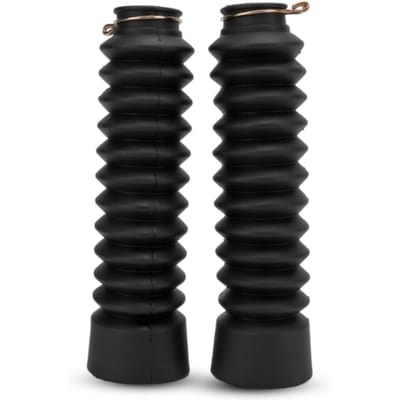 Paar Motorfiets Voorvork Laarzen Gaiters Schokdemper Stofhoes Beschermer voor CG125 125CC black