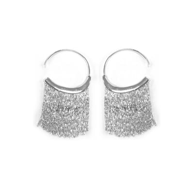 Tassle Oorbellen - Zilverkleurig | 4,3 x 2,5 cm | Bijoux/Staal | Fashion Favorite