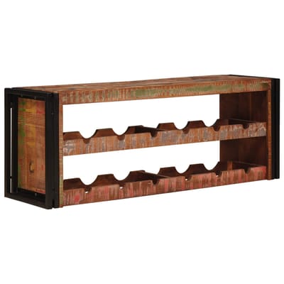 vidaXL - Wijnrek - Bruin - 120 - x - 45 - x - 33 - cm - Massief - hergebruikt - hout
