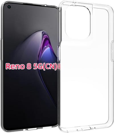 MobyDefend Hoesje - Geschikt voor Oppo Reno 8 - Transparante TPU Backcover - Volledig Doorzichtig