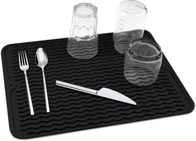 Dailygoods- Afdruipmat Siliconen - Antislip - Hittebestendig - 40 × 30 cm - Gemakkelijk Schoon te Maken - Voor Servies en Keukengerei - Afwasmat