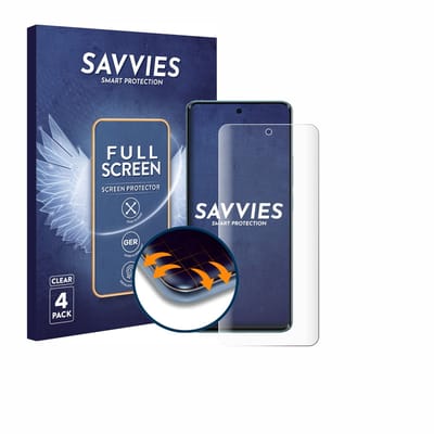 Savvies - Screenprotector voor Xiaomi Poco M8 - Folie Beschermfolie transparant volledig dekking 4 Stuks