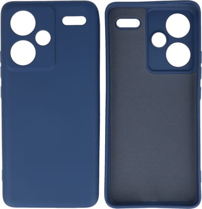 Hoesje Geschikt voor Xiaomi Redmi Note 13 Pro Plus - Fashion Telefoonhoesje Backcover - Siliconen Hoesje - Navy