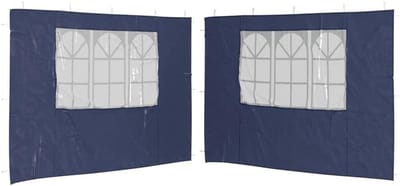 Voordeelset 2x Partytent Zijwand met Raam voor Tuin en Feest