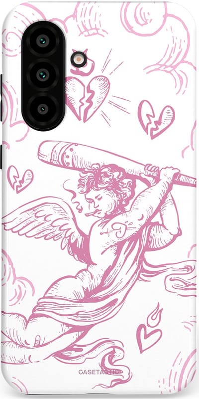 Casetastic Hoesje Geschikt voor Samsung A56 / A36 - Stijlvolle Beschermende Duo-layer Case - Engel Roze Liefde