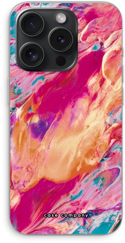 Case Company® - Hoesje geschikt voor iPhone 15 Pro hoesje - Pastel Echoes - Soft Cover Telefoonhoesje - Bescherming aan alle Kanten en Schermrand
