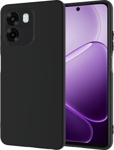 Cazy hoesje geschikt voor Oppo A6x (4G/5G) Hoesje Siliconen - Flexibele Case - Zwart