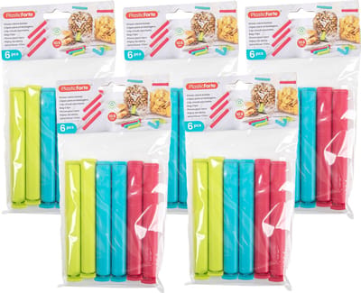 Plasticforte 30x afsluitclips / vershoudclips - 10 cm - keuken/voedsel zakjes afsluiten - Vershoudklemmen - vershoudknijpers