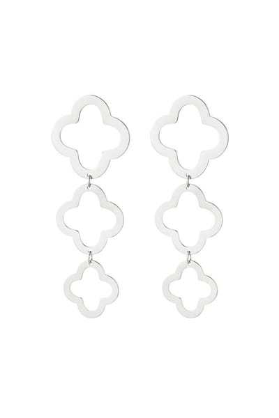 Bijoutheek Oorknoppen Statement Clovers Zilver