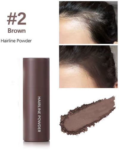 Haarlijn Poeder – Waterdichte Haarverf Stick voor Uitgroei, Wenkbrauwen en Kalende Plekken – Natuurlijk Bruin