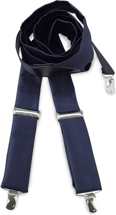JB Collection - Bretels - bretels polyester stof marineblauw repp - marineblauw