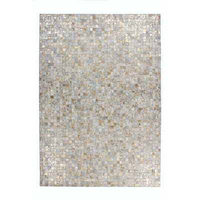 Vloerkleed Metallic handgemaakt leer | Forte Collection