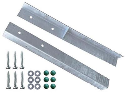 Hoekanker voor Speeltoren en Schommel - 500 x 45 x 45 mm - Weerbestendig en Voor Inbetonneren - Set van 2