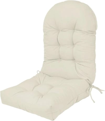 Stoelkussen Hoge Rug - Comfortabel Kussen - Buiten Zitten - Waterdicht Oxford Doek - 110 x 50 cm - Grijs