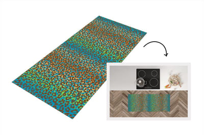 Keukenloper - Loper keuken - Patroon - Panter - Abstract - 120x50 cm - Keukenloper vinyl