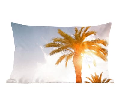 Sierkussens - Kussentjes Woonkamer - 50x30 cm - Palmboom - Zomer - Zon - Tropical