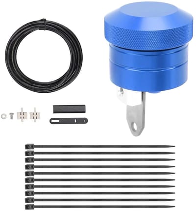 Oog voor ketting, smeersysteem voor motoren, smeermiddel voor kettingen en motorolie, vet en smeerproducten in blauw