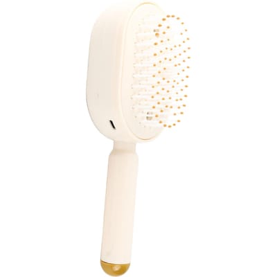 Peigne de Massage à Coussin d'Air par Pulvérisation Électrique Massage à Vibrations Douces Anti-Statique Sans Fil Peigne à Cheveux à Brume beige