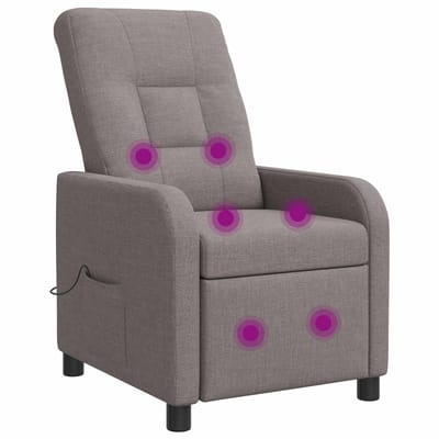 vidaXL - Massage - Relaxstoel - Taupe - Stof