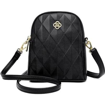 Nouveau sac à bandoulière polyvalent haut de gamme pour téléphone portable pour femme, sac à bandoulière décontracté de niche, sac à bandoulière tendance pour maman black