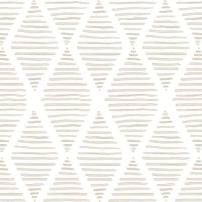 Moderne Stripes Behang voor Muurdecoratie - Beige en Witte Geometrische Zelfklevende Vinylfolie, 44 cm x 1000 cm, Verwijderbaar en Makkelijk Aan te Brengen