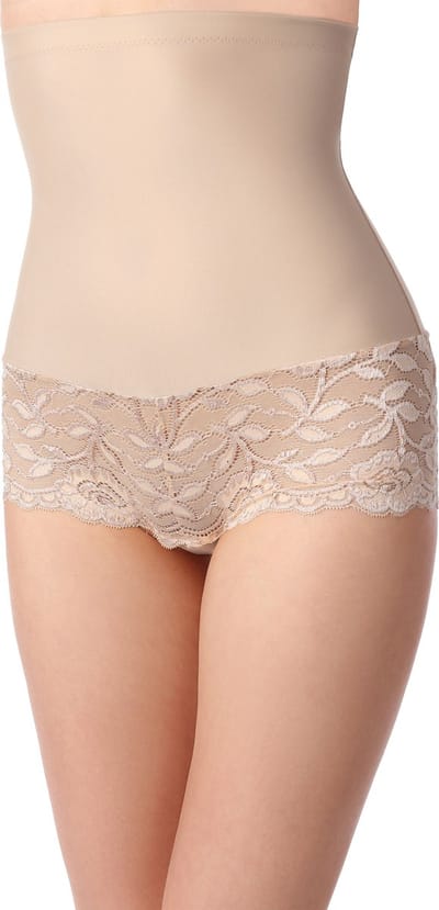 Bellivalini Dames Slip Onderbroek - Figuurvormende - Shapewear - Polyamide - High Waist - BLV-BLV50-104-SL-n - Beige - S