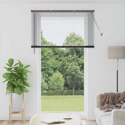 vidaXL - Venetiaanse - jaloezie - Zwart - 220 - x - 125 - cm - 25 - mm - Aluminium