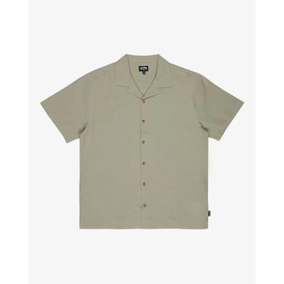 Billabong Vacay Linen Overhemd Met Korte Mouwen Groen S Man