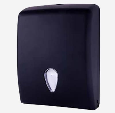 KURTT - papieren handdoekjes dispenser - Zwart - capaciteit - 600 vel - voor Z, C en V gevouwen handdoekjes Zwart - Handdoekjes dispenser, ABS - 1 stuk