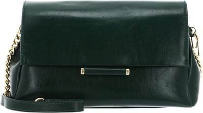 SEIDENFELT MANUFAKTUR Schoudertas Skals Crossbag Malachite Green / Gold Donkergroen