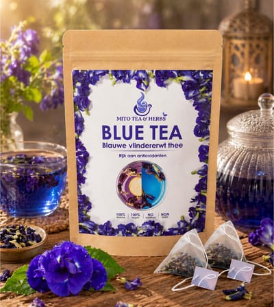 Mito Tea - Blauwe vlindererwt thee - Blue tea - Kruidenthee - Rijk aan Antioxidanten - 15 Theezakjes