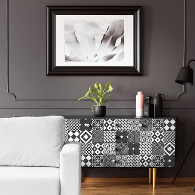 Decoratieve meubelstickers - 30 authentieke Verina cementtegel meubelstickers - 30 stickers 20x20cm