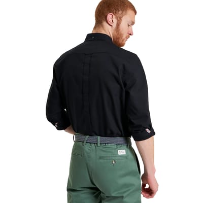Ben Sherman Heren Signature Oxford overhemd met lange mouwen (Zwart)