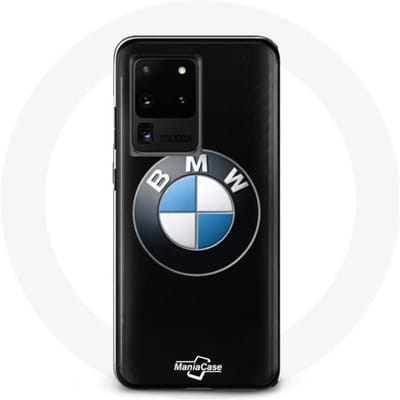 Hoesje voor Samsung Galaxy S20 Ultra BMW Logo zwarte achtergrond zwart