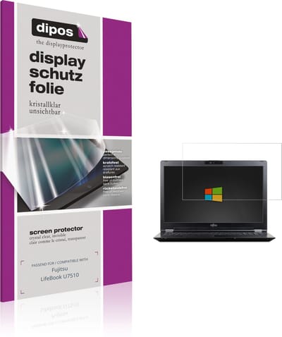 dipos – 2x Beschermfolie geschikt voor Fujitsu LifeBook U7510 | Krasbestendige & heldere Screenprotector Ultra-Thin