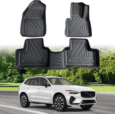 All-weather vloermatten voor Vo/l- vo XC60 2018-2025, waterdicht, antislip en slijtvast TPE materiaal, perfecte pasvorm en duurzame bescherming