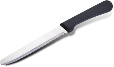 Dailygoods- Steakmessen 6-delige set - Roestvrij Staal - Ergonomische Greep - Antislip - Scherpe Gekartelde Messen - 22 cm Lengte