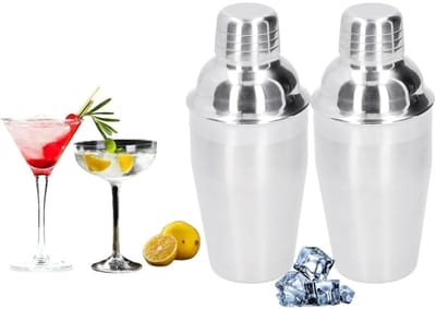 NTH products- Cocktailshaker RVS 350 ml - Cocktailshaker Set - Mini Drink Mixer - Bar Shaker - Gemengde Dranken - Lichtgewicht - Drinkschaal